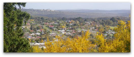  stunning view of Daylesford from the Wombat Hill Botanical Gardens