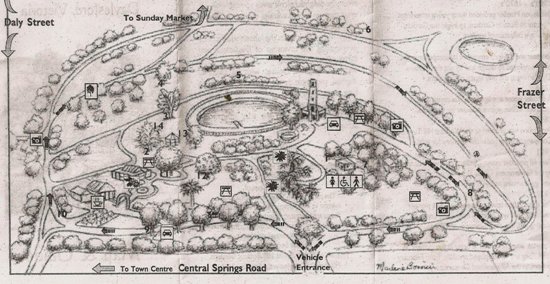 Daylesford Wombat Hill botanical gardens map plan